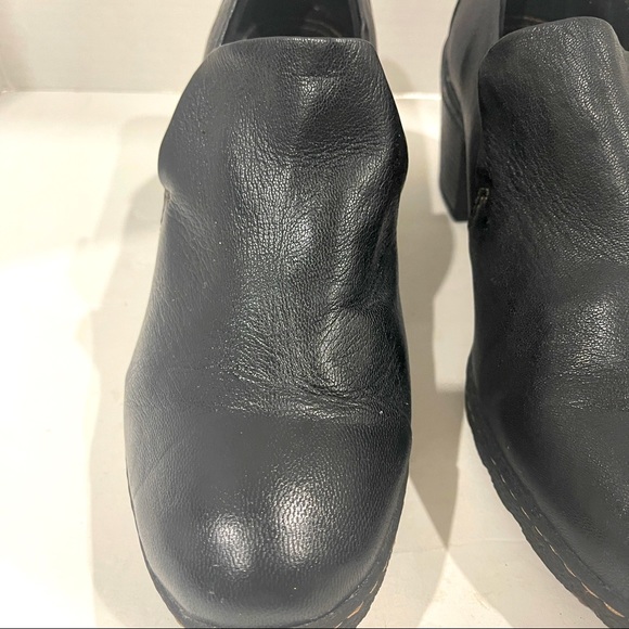 BOC Born Concept Black Leather Slip-On Booties, Loafer Style W/Chunky Heel. 11M - Picture 3 of 15